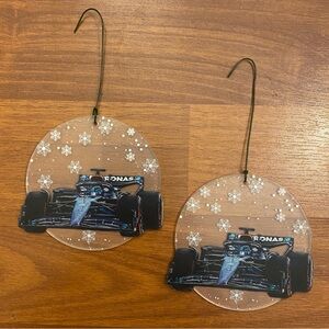 F1 Mercedes Lewis Hamilton Inspired Christmas Ornament Set